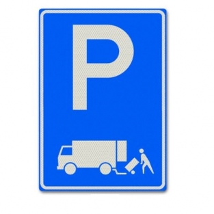 VERKEERSBORD E07 PARKEERGELEGENHEID LADEN EN LOSSEN